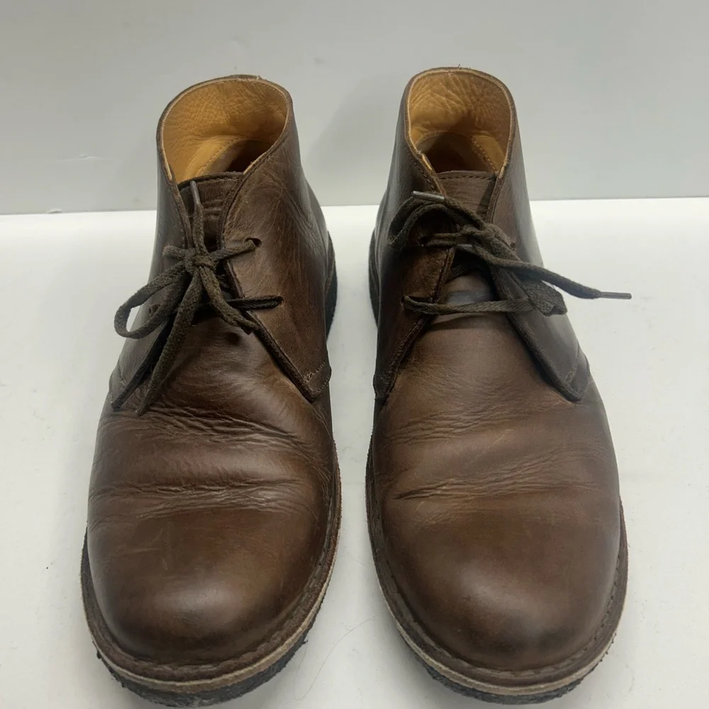 Vera Pelle Men's Italian Brown Leather Chukka Boots Size‎ 42